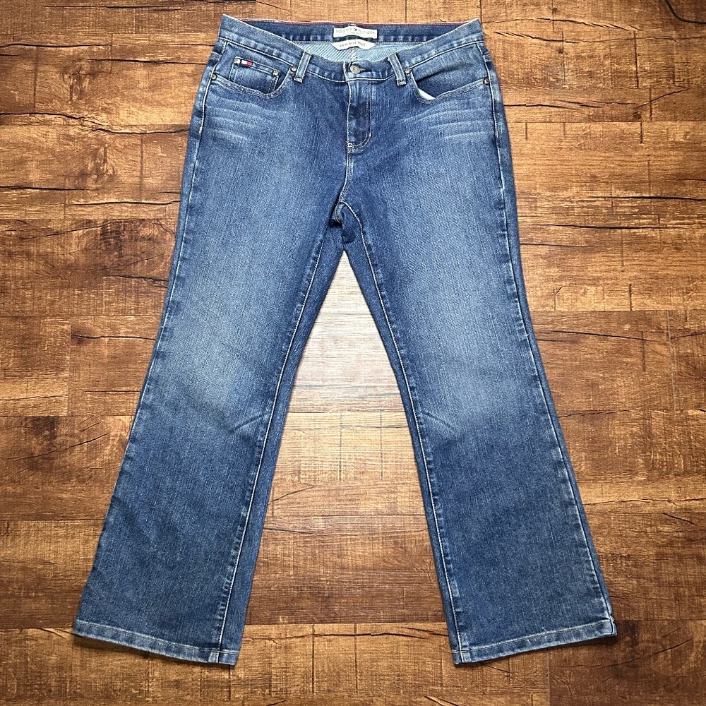 Vintage Y2K Tommy Hilfiger Jeans Womens 12 Petite‎ Low Rise Boot Flare Denim